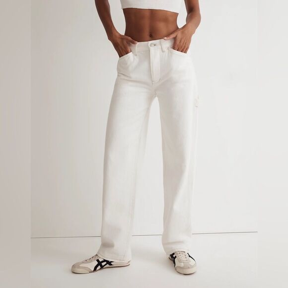 Madewell NWT Petite Low-Slung Straight Jeans Size 27P in Vintage Canvas - Picture 1 of 11